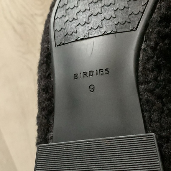 Birdies The‎ Lark Black Faux Shearling Slop-on Mules Size 9 slippers NWOT - Picture 8 of 12